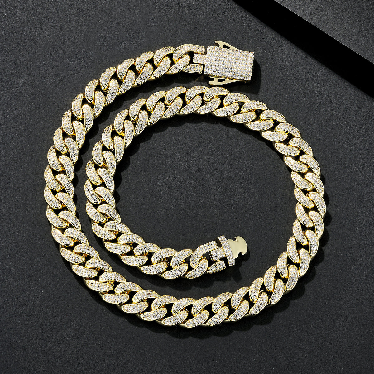 12mm Prong‑Set Iced Miami Cuban