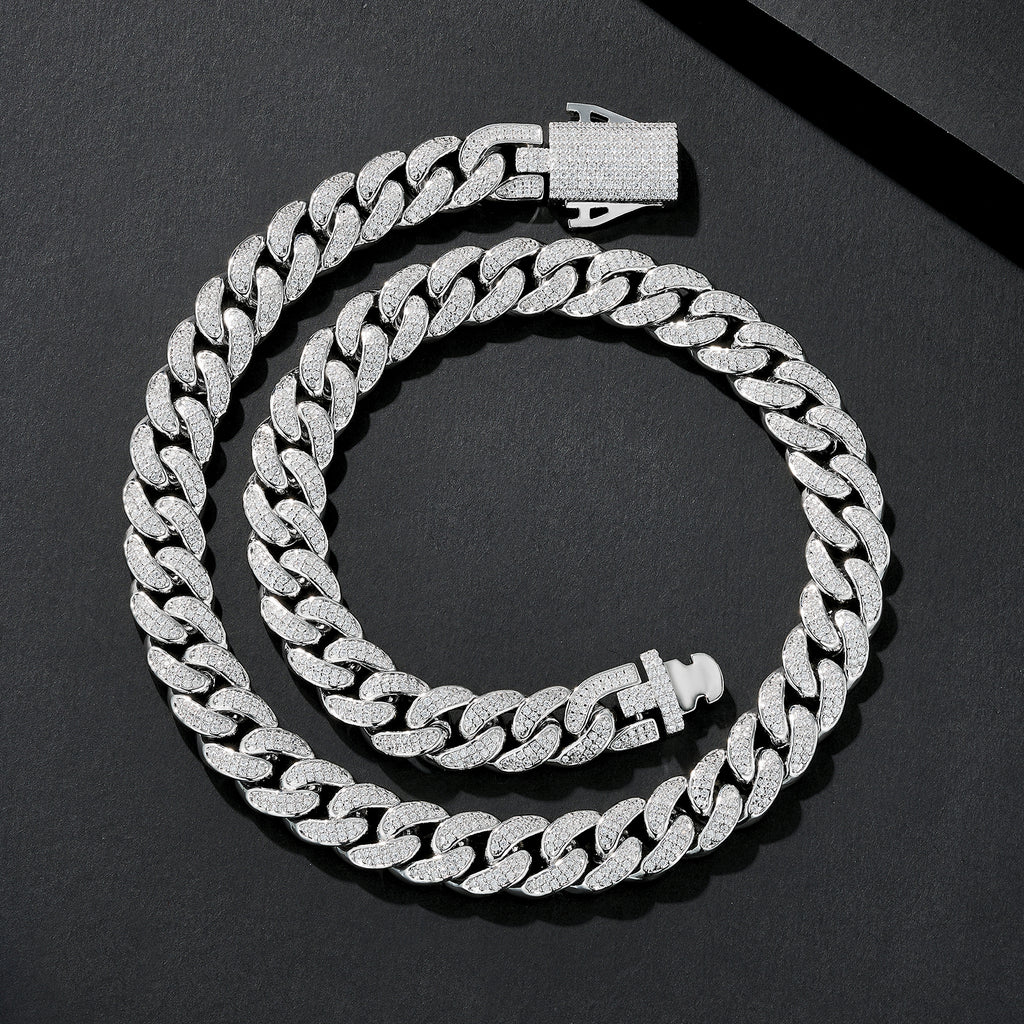 12mm Prong‑Set Iced Miami Cuban