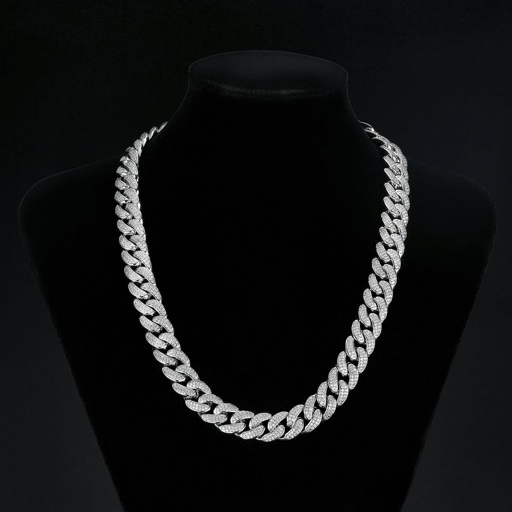 12mm Prong‑Set Iced Miami Cuban