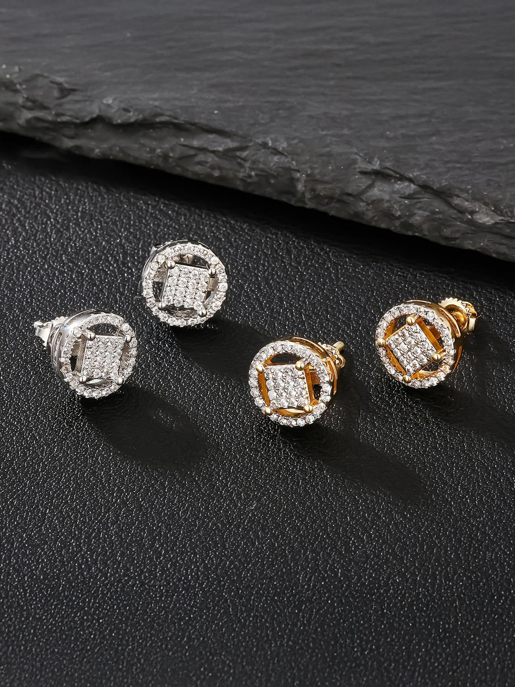 Openwork Flower Stud Earrings