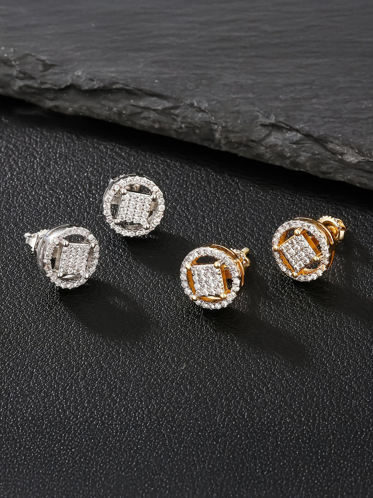 Openwork Flower Stud Earrings
