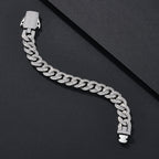 12mm Polished Plain Miami Cuban Bracelet