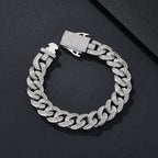 12mm Polished Plain Miami Cuban Bracelet