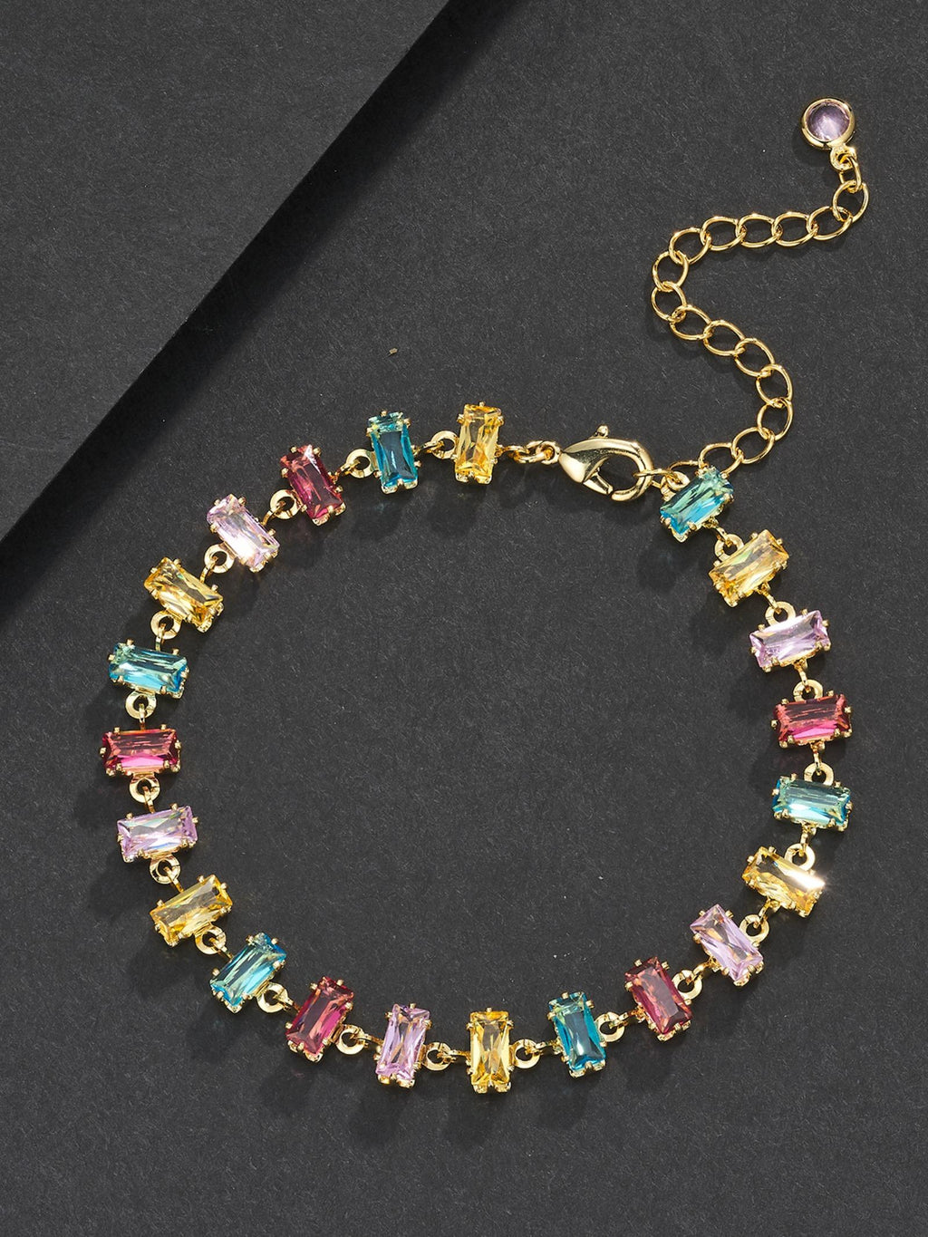 7mm Multicolor Gemstone Bracelet