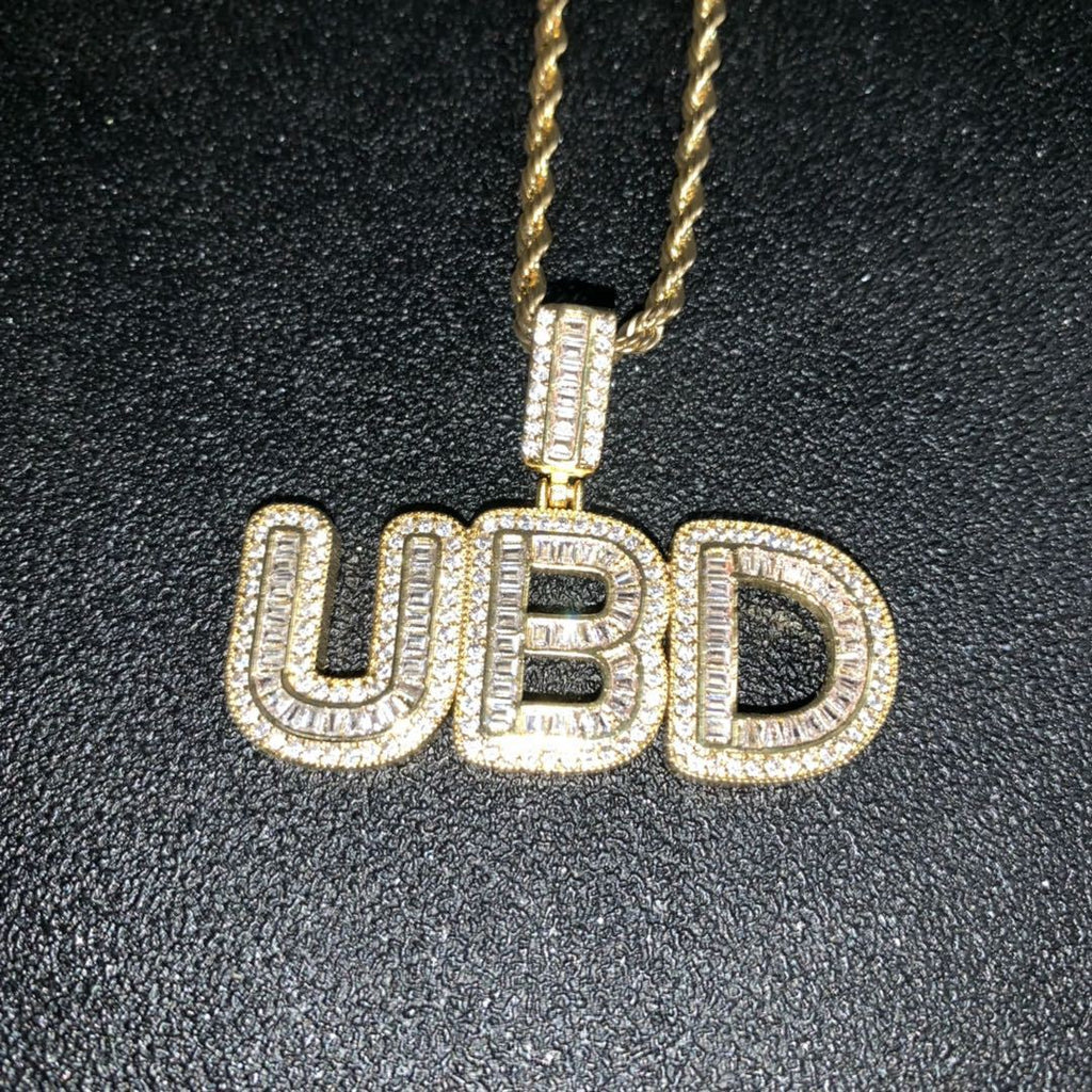 Custom Mini Iced Letter & Number Pendant