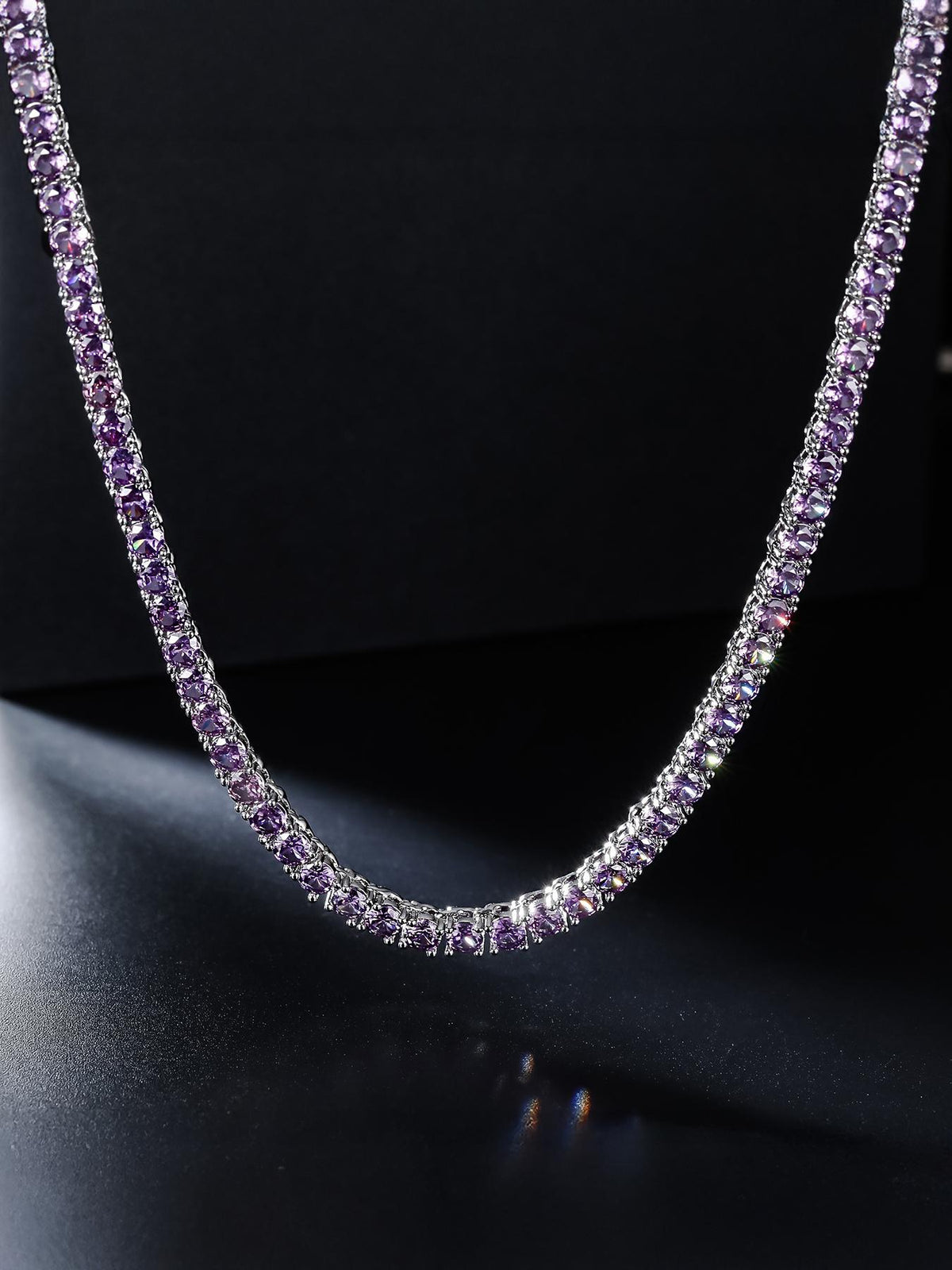 4mm  Orange CZ Tennis Chain