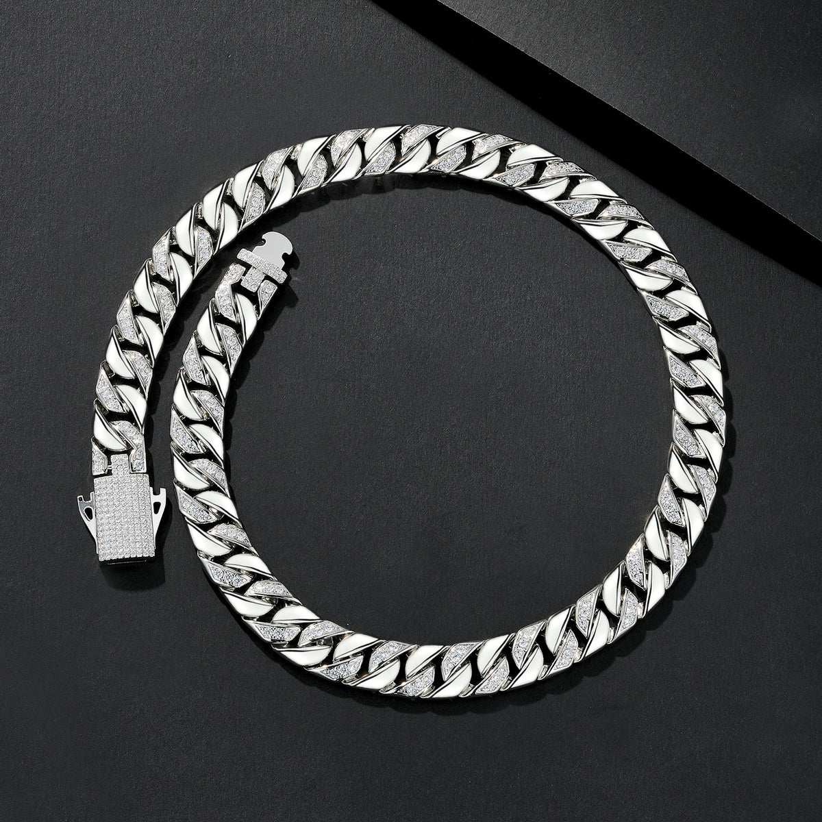 12mm Wide Flat Iced Miami Cuban