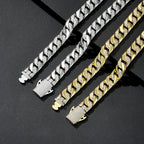 12mm Wide Flat Iced Miami Cuban