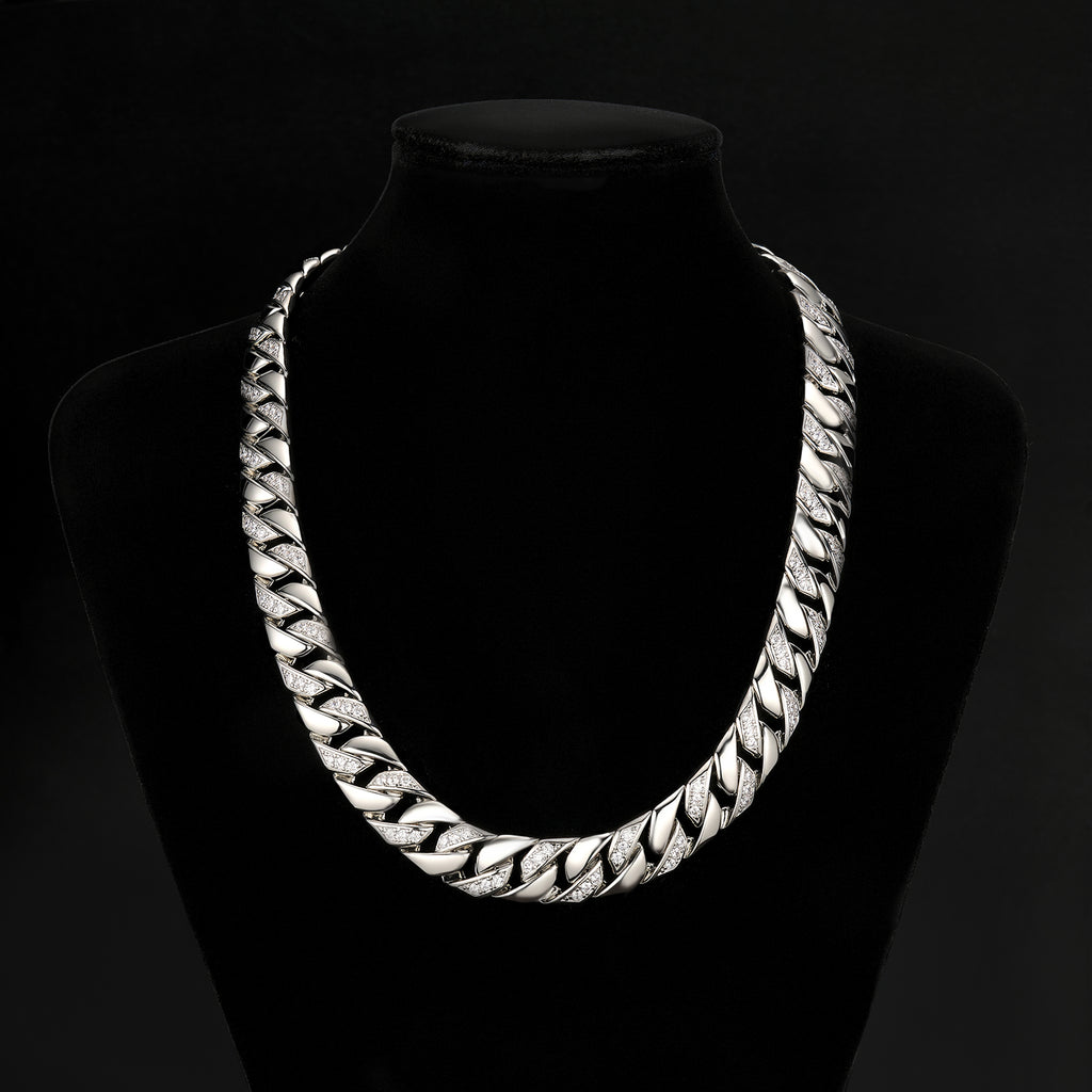 12mm Wide Flat Iced Miami Cuban