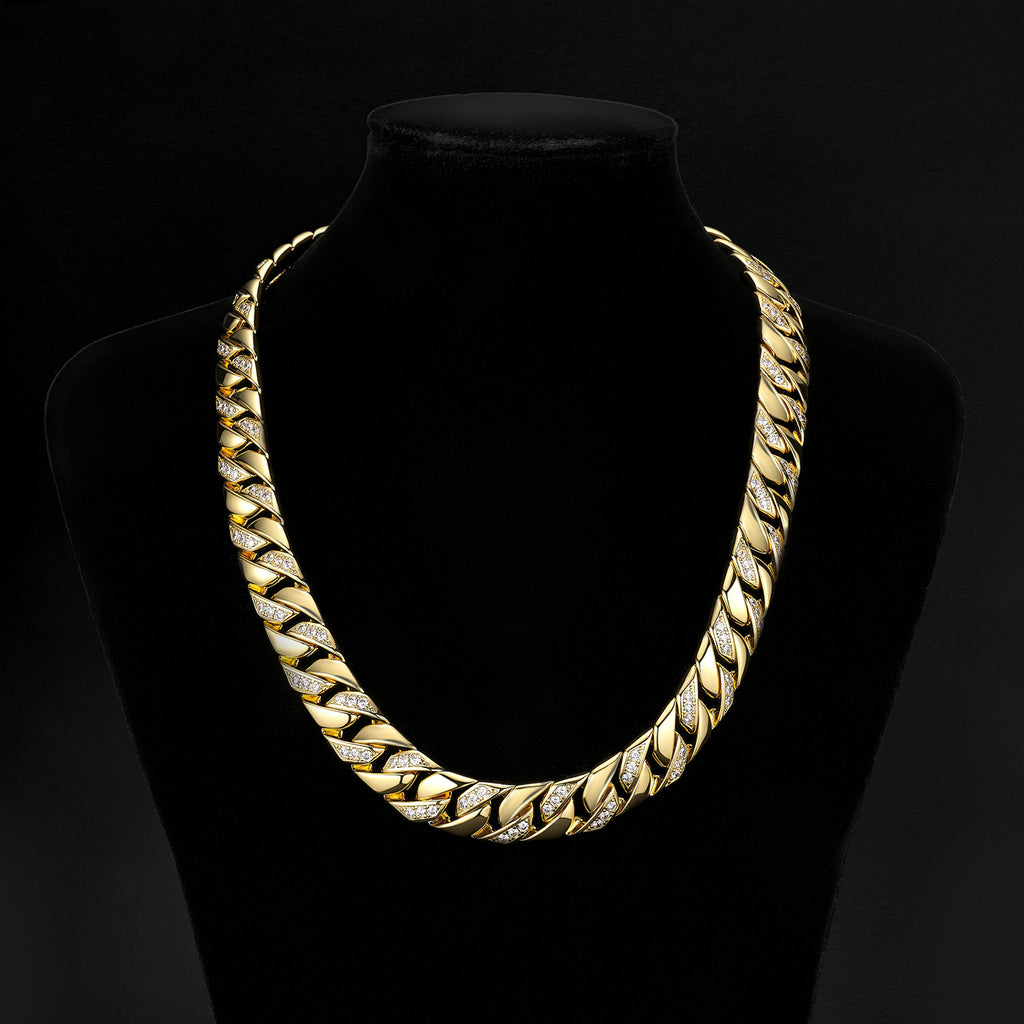 12mm Wide Flat Iced Miami Cuban