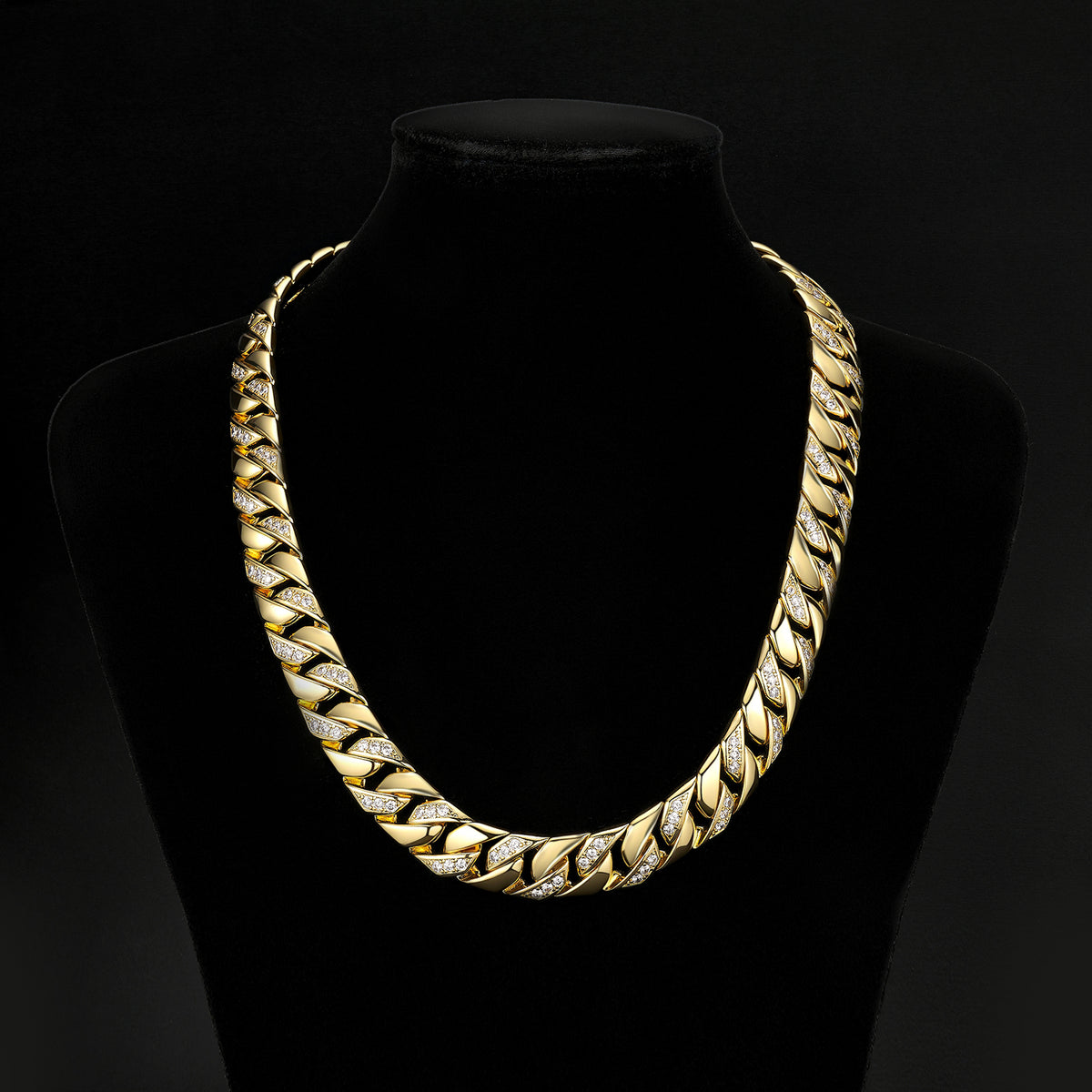 12mm Wide Flat Iced Miami Cuban