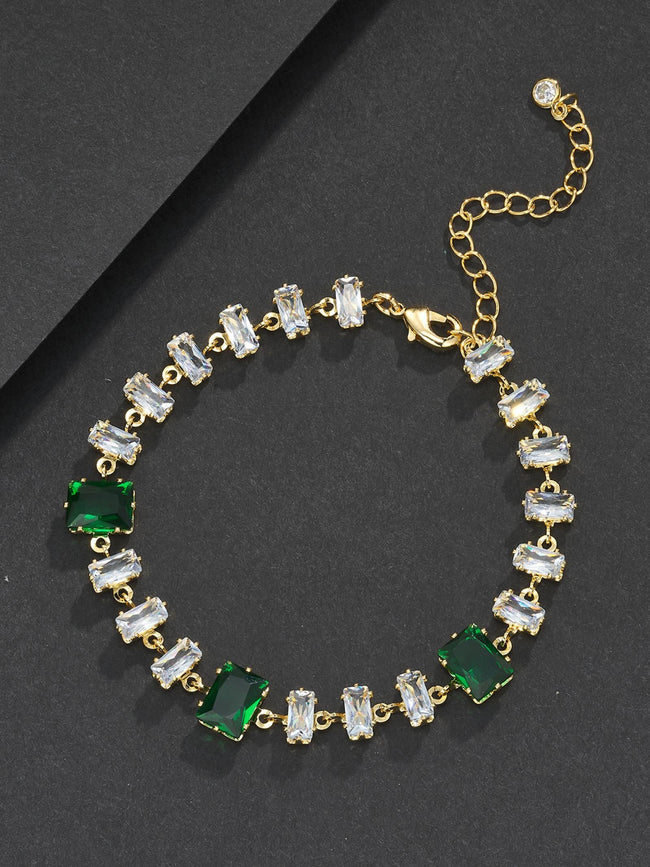 Green Baguette Bracelet Hover Image