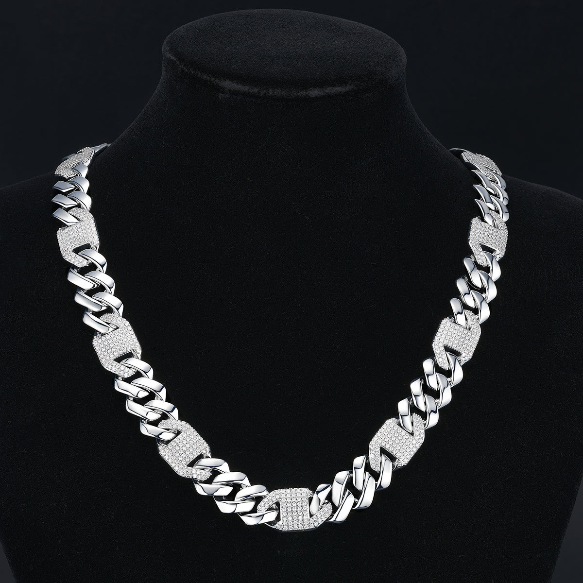 12mm Raised-Set Iced Miami Cuban