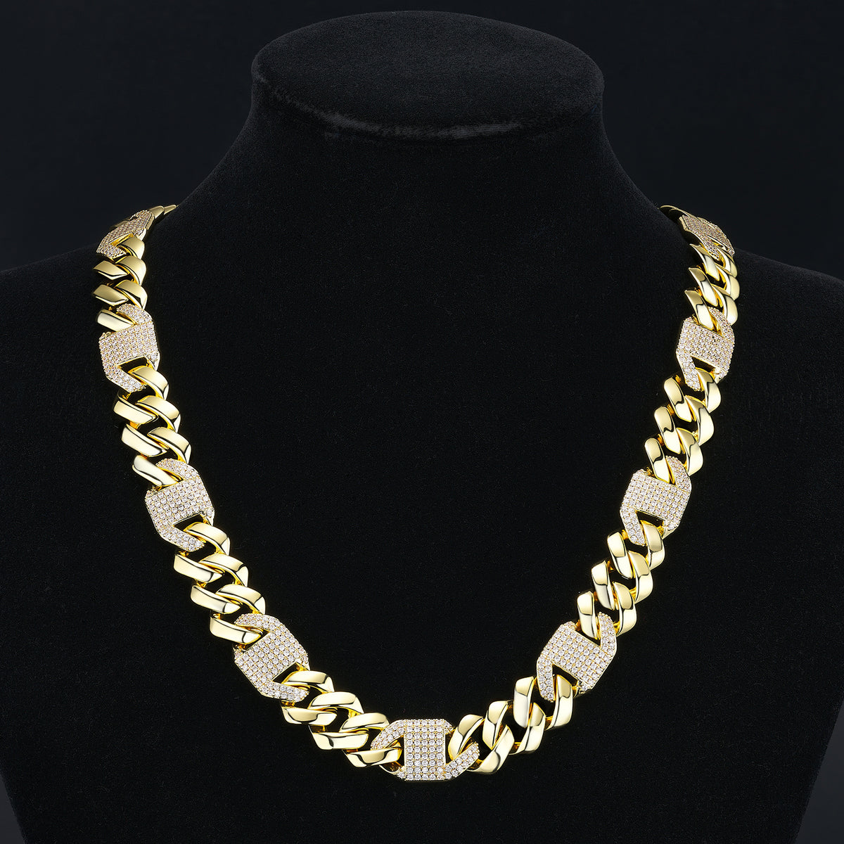 12mm Raised-Set Iced Miami Cuban