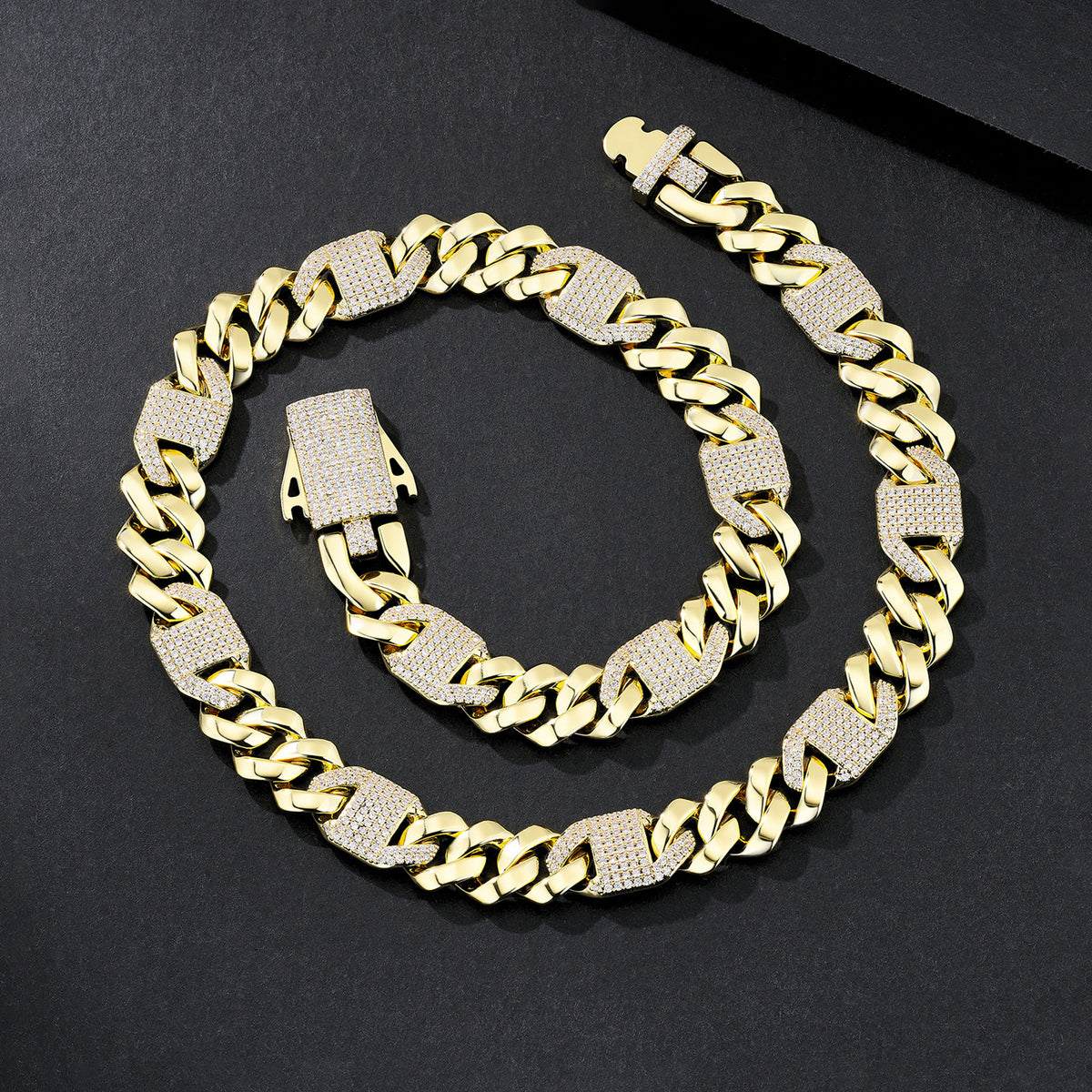 12mm Raised-Set Iced Miami Cuban