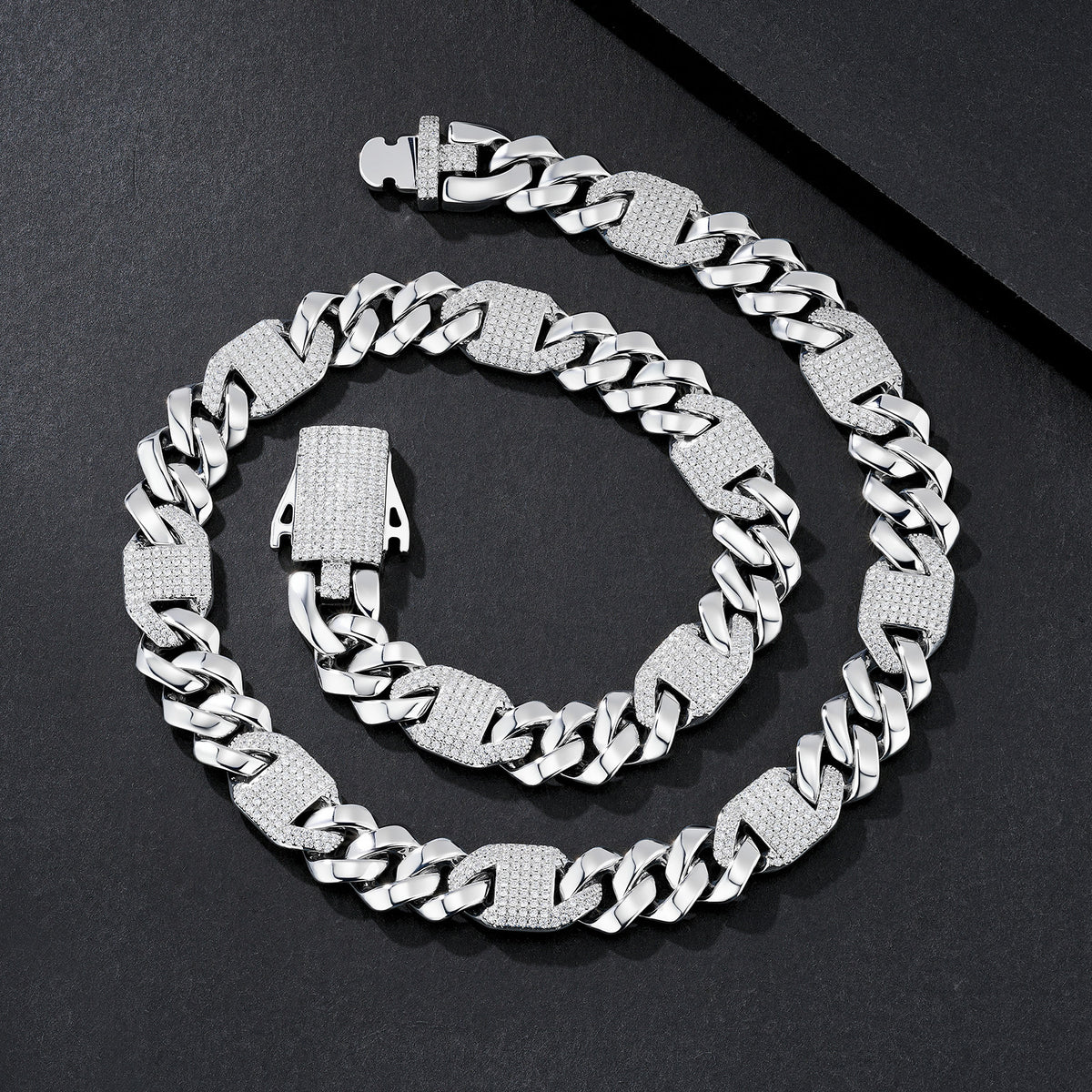 12mm Raised-Set Iced Miami Cuban