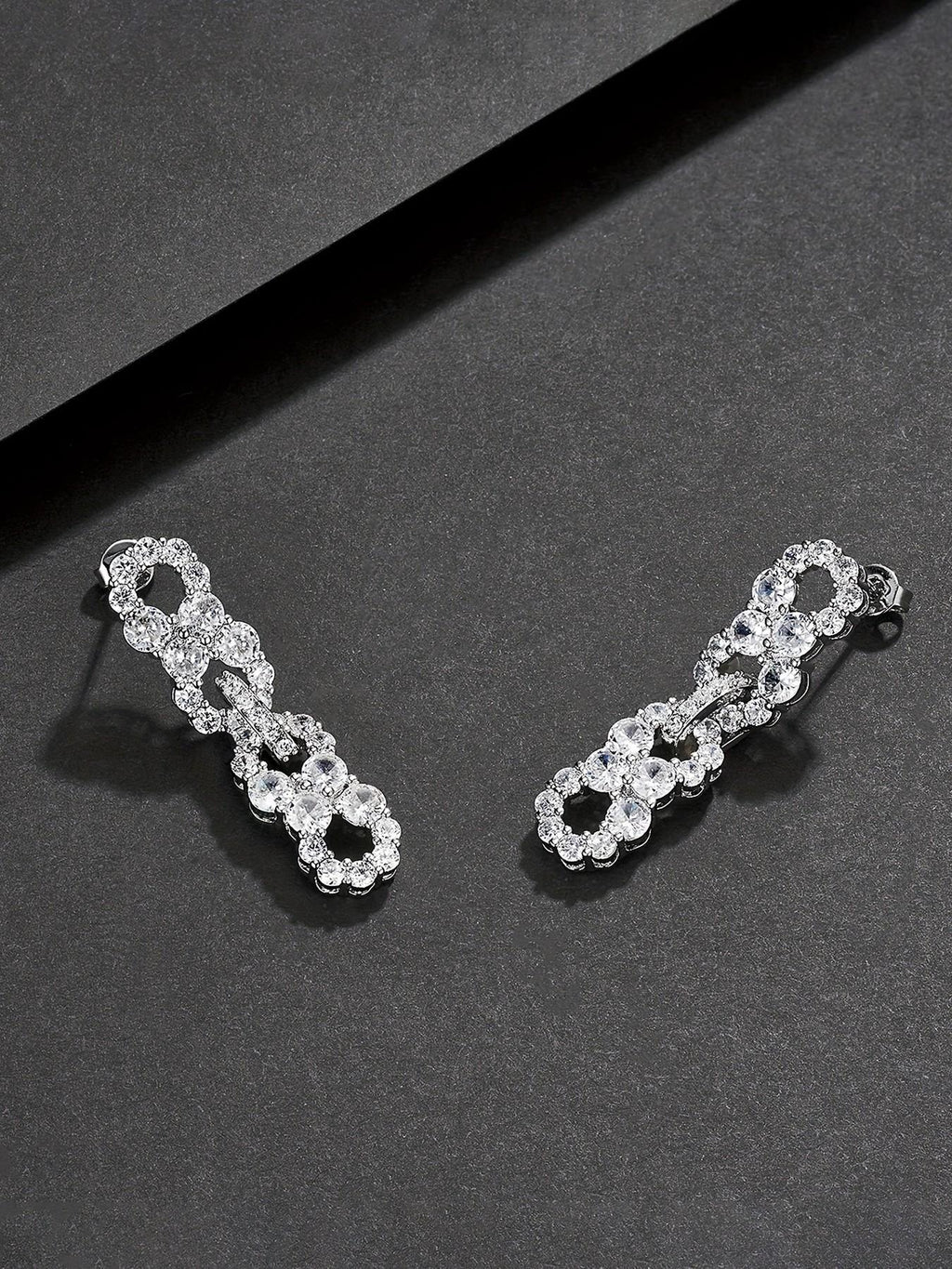 Iced Infinity Drop Earrings