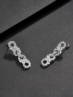 Iced Infinity Drop Earrings