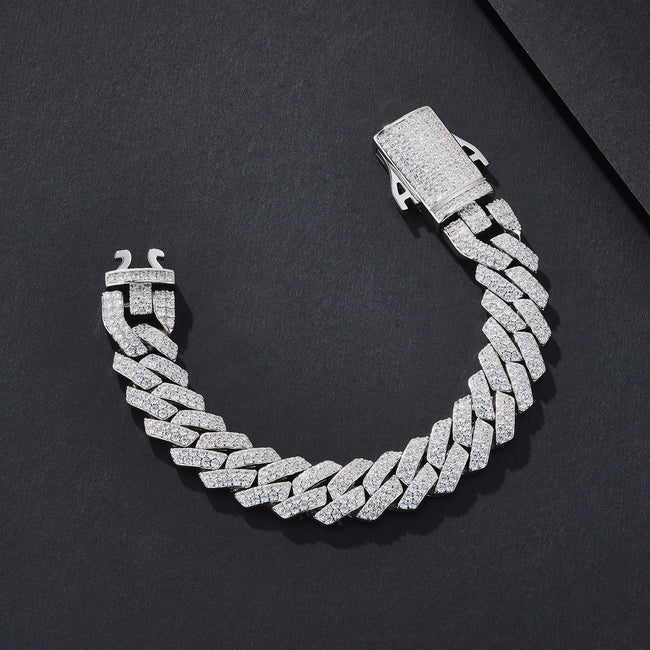14mm Oversized Iced Miami Cuban Bracelet Hover Image