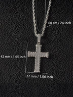 Claw Set Cross Pendant