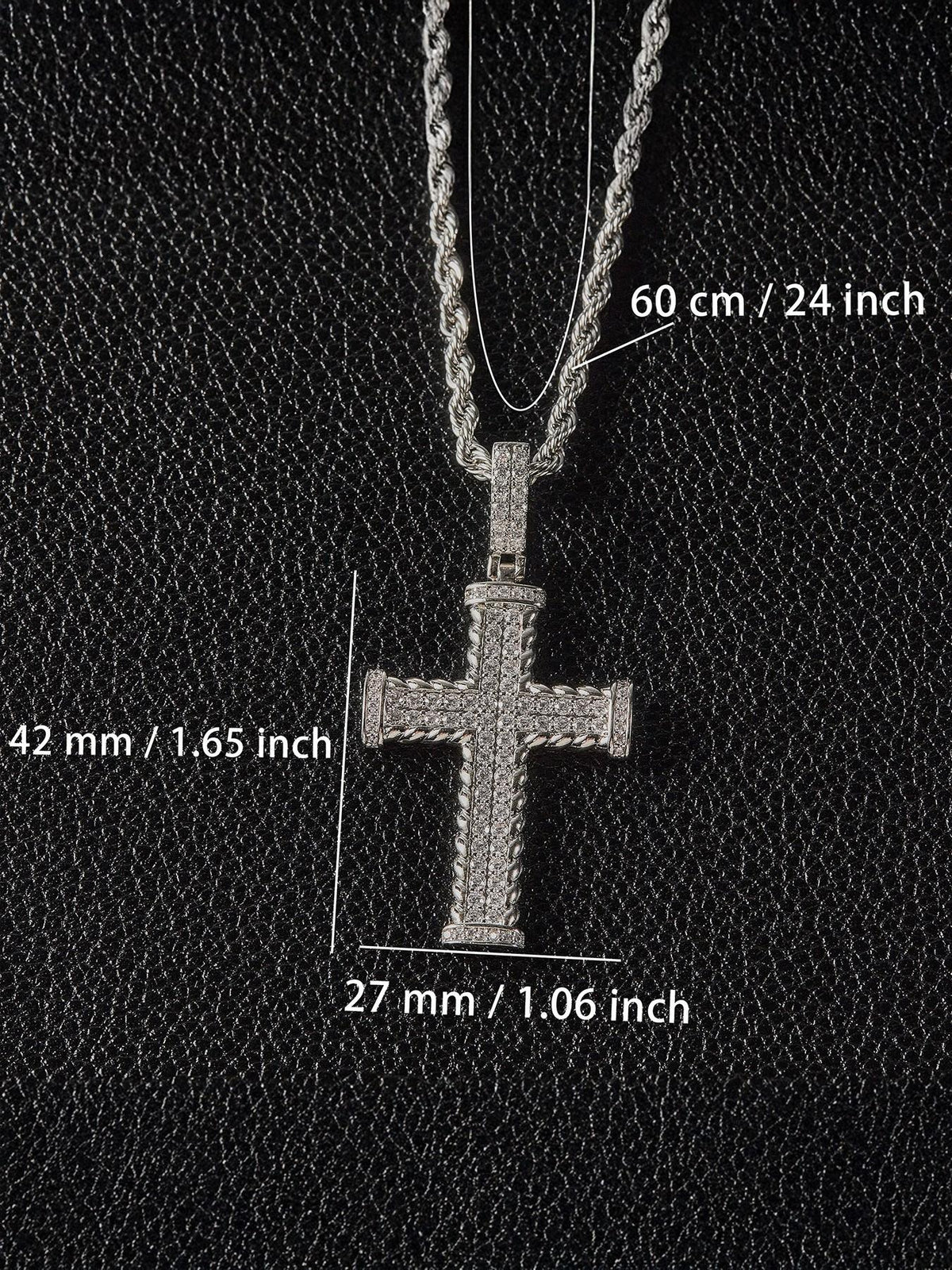 Claw Set Cross Pendant