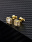 Iced Square Arch CZ Earring