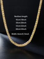 4mm  Orange CZ Tennis Chain