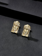 Relief Face Stud Earrings