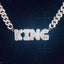 Custom Mini Iced Letter & Number Hoop Pendant