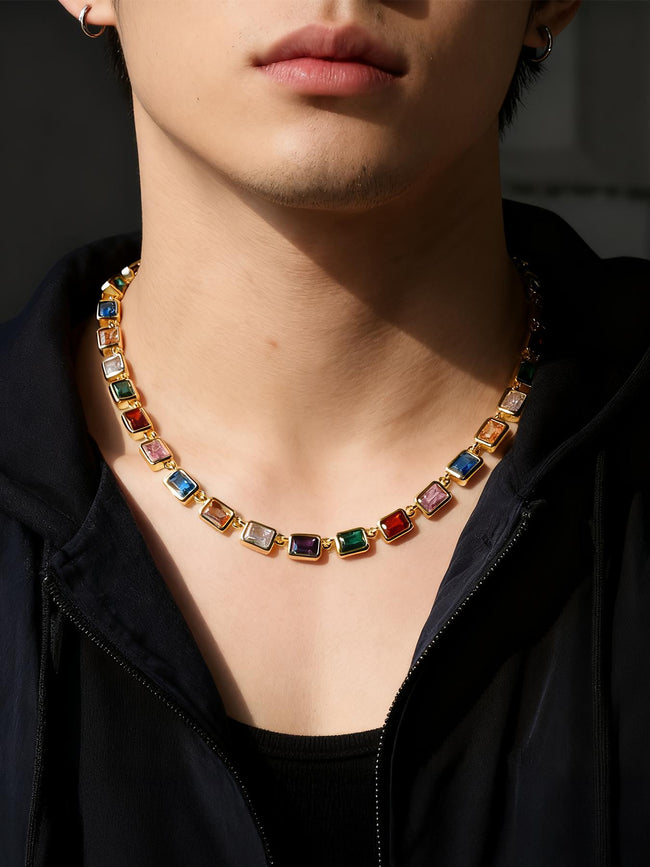 Sugar Cube CZ Chain Hover Image