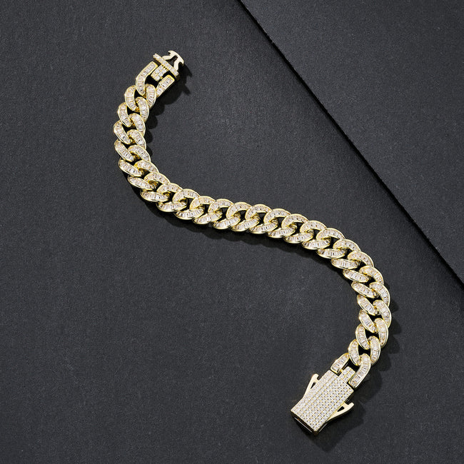 10mm Smooth-Link Plain Miami Cuban Bracelet Main Image