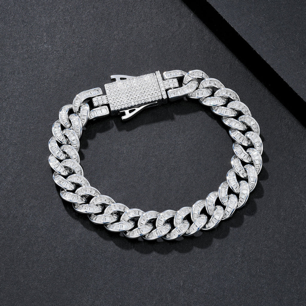 10mm Smooth-Link Plain Miami Cuban Bracelet