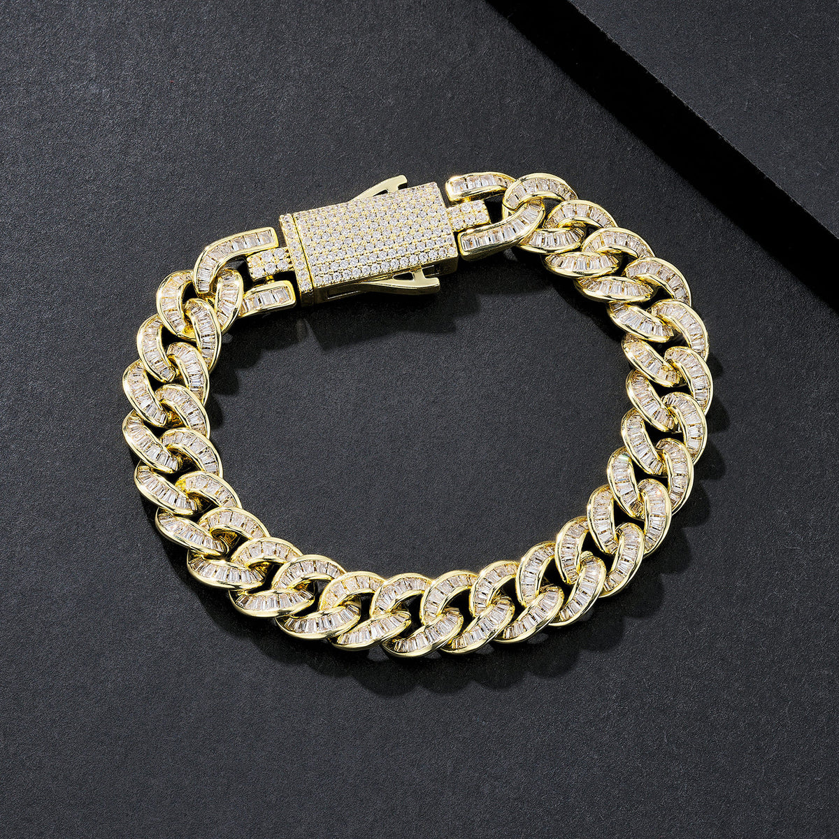 10mm Smooth-Link Plain Miami Cuban Bracelet