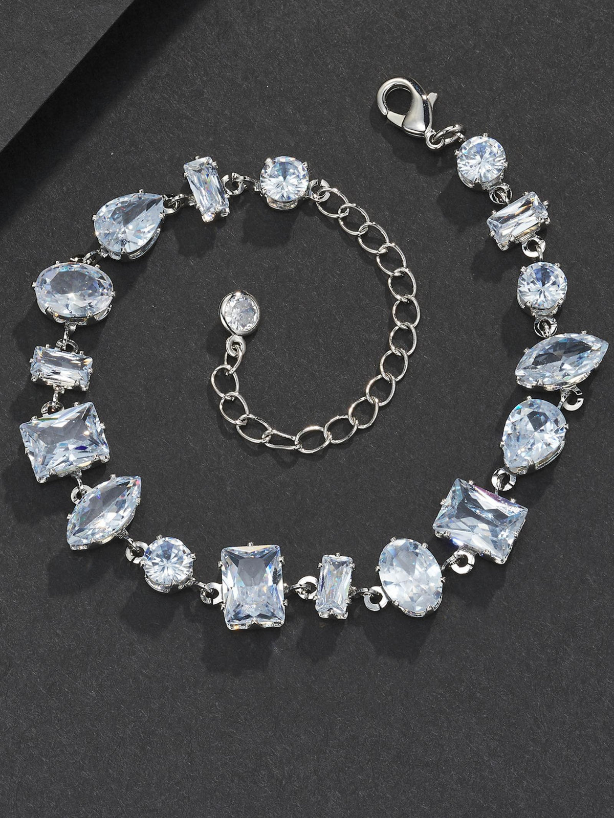 Freeform Iced CZ Bracelet