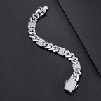 12mm Raised-Set Iced Miami Cuban Bracelet