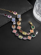Flower Cross Tennis Bracelet