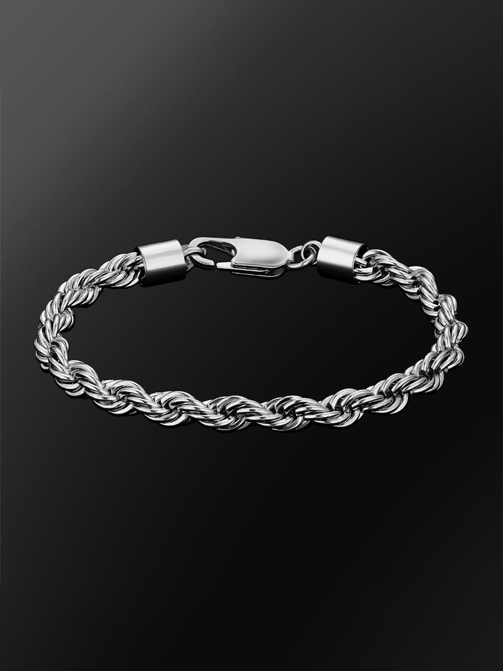 6mm Twisted Rope Chain Bracelet