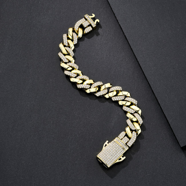 14mm Massive Chunky Plain Miami Cuban Bracelet Main Image