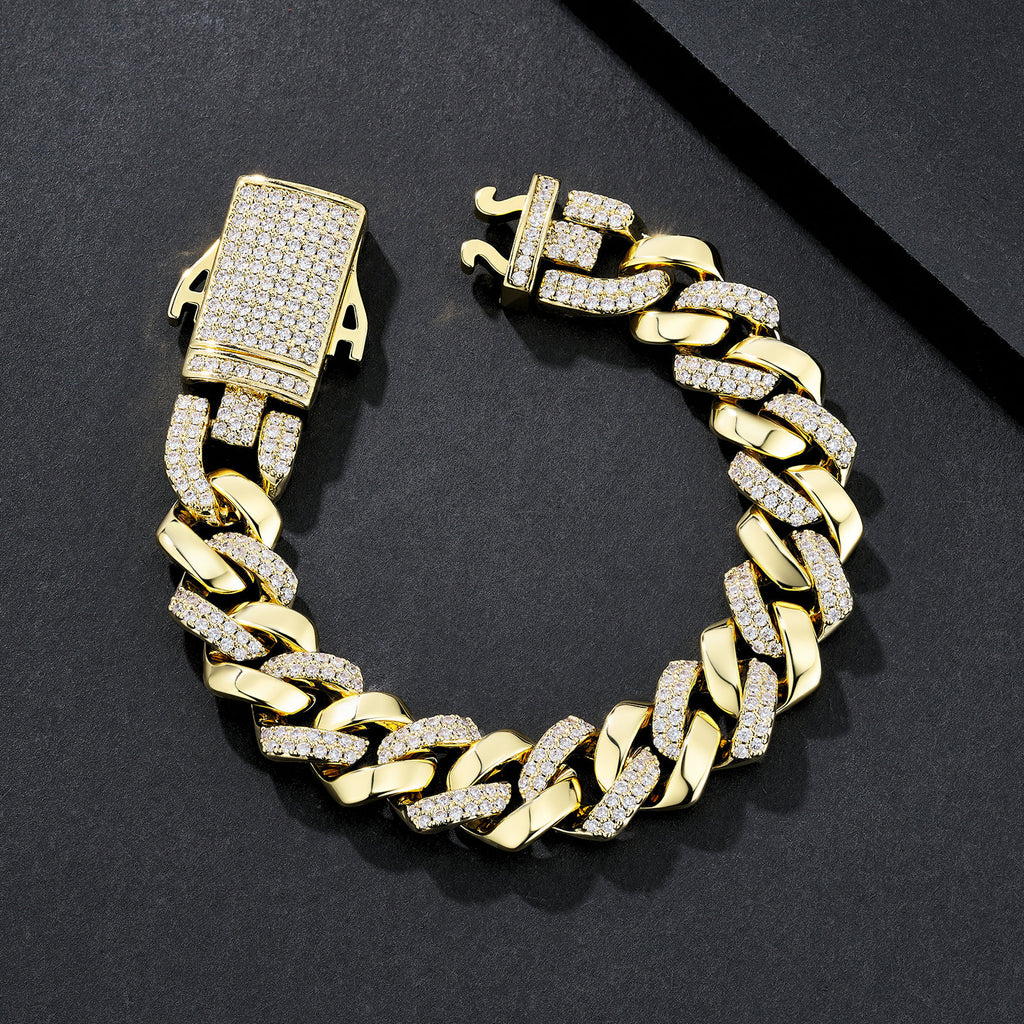 14mm Massive Chunky Plain Miami Cuban Bracelet