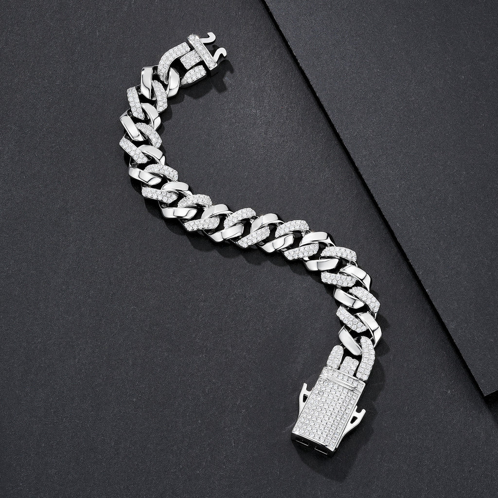 14mm Massive Chunky Plain Miami Cuban Bracelet