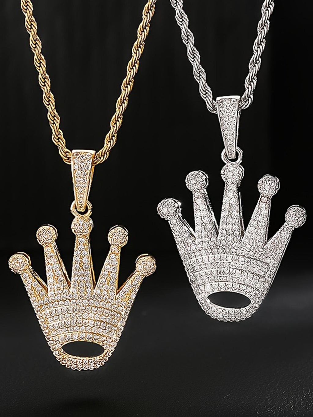 Iced Crown Pendant