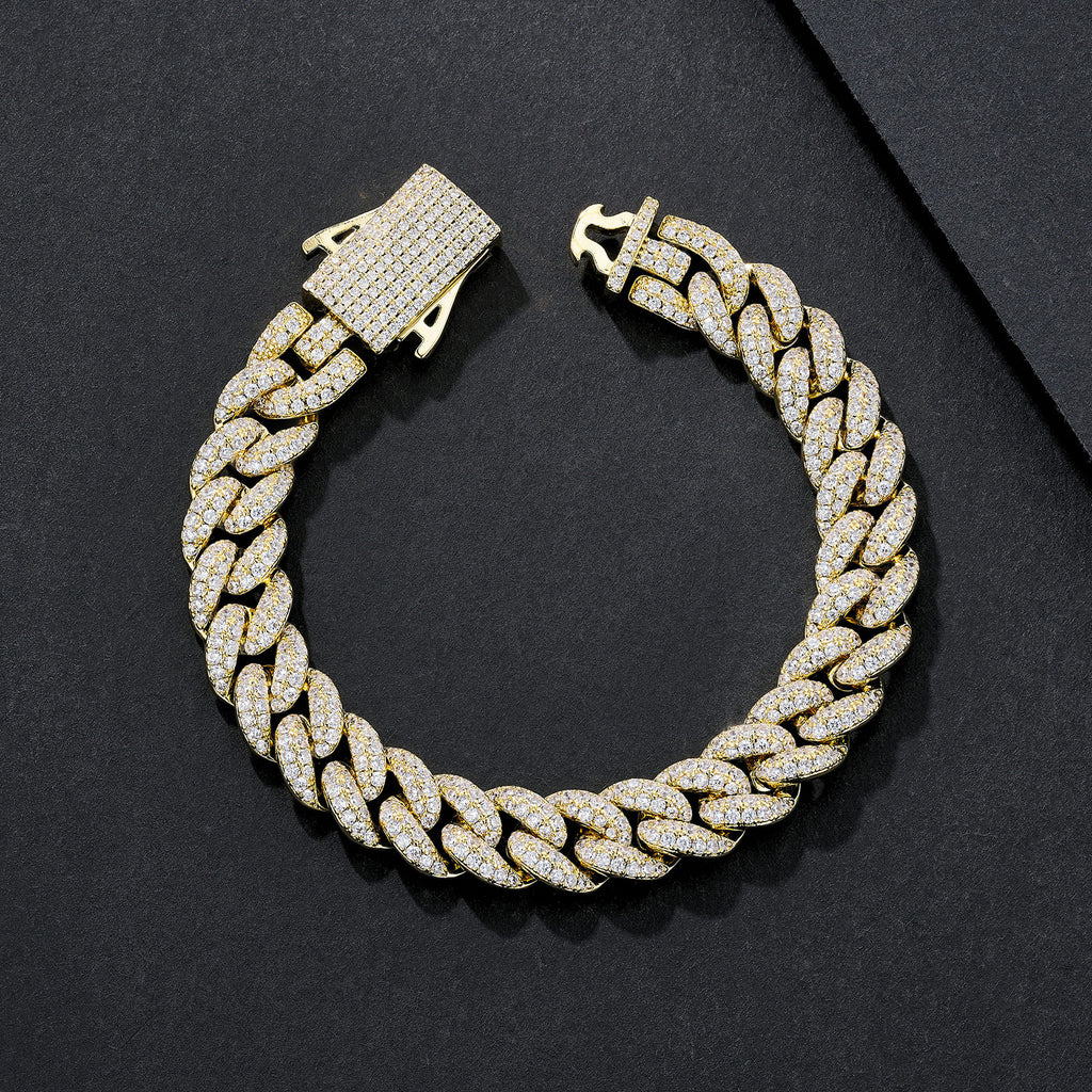 10mm Sparkle-CZ Iced Miami Cuban Bracelet