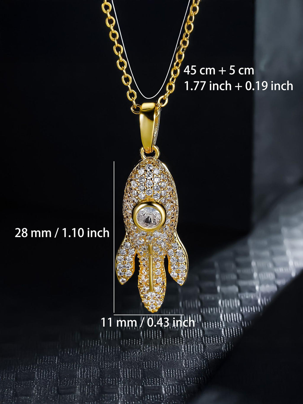 3D Rocket Pendant