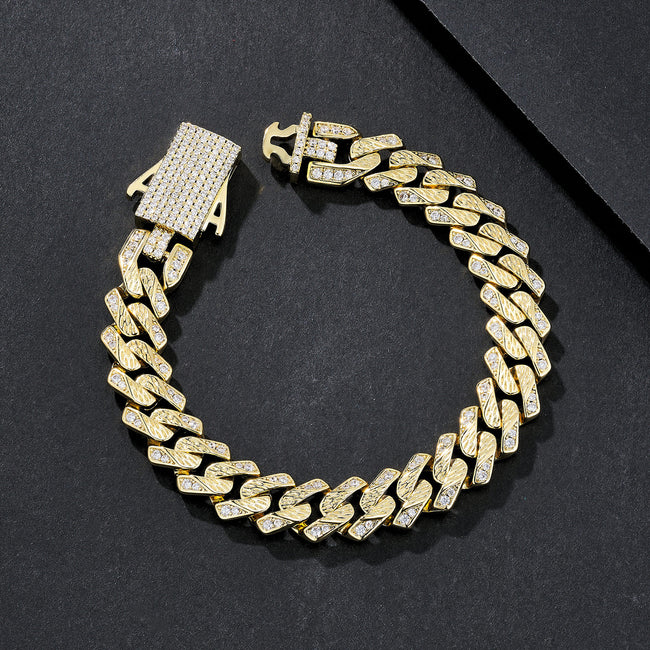 10mm Sturdy Thick Plain Miami Cuban Bracelet Hover Image