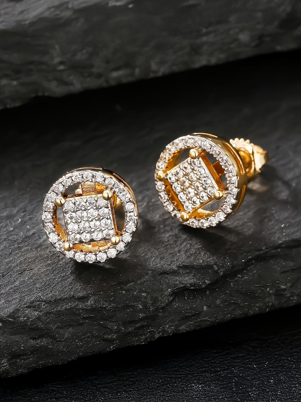Openwork Flower Stud Earrings