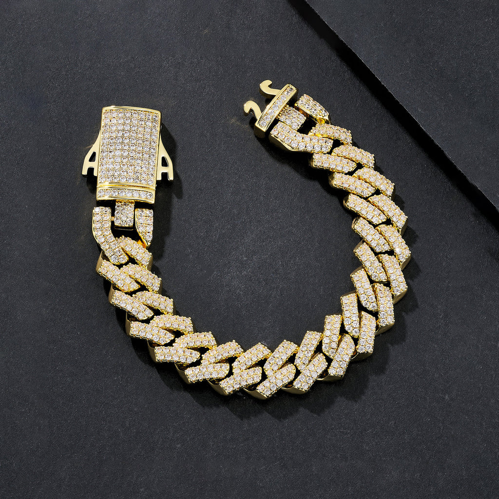 14mm Jumbo Iced Miami Cuban Bracelet
