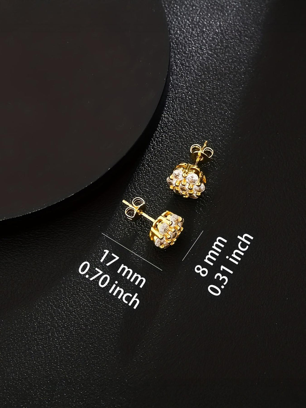 Iced Plum Blossom Stud Earrings