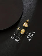 Iced Plum Blossom Stud Earrings