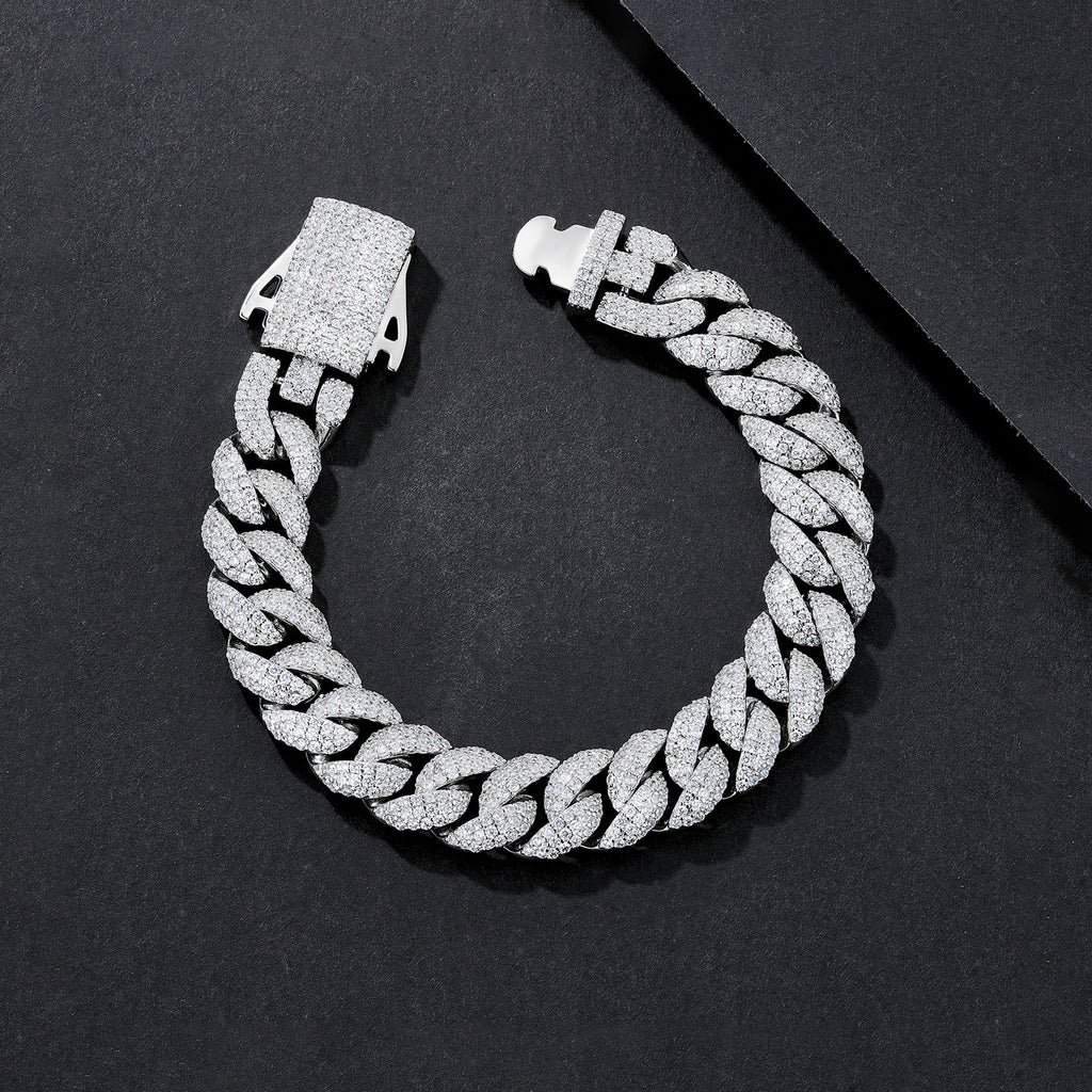 12mm Broad Chunky Plain Miami Cuban Bracelet