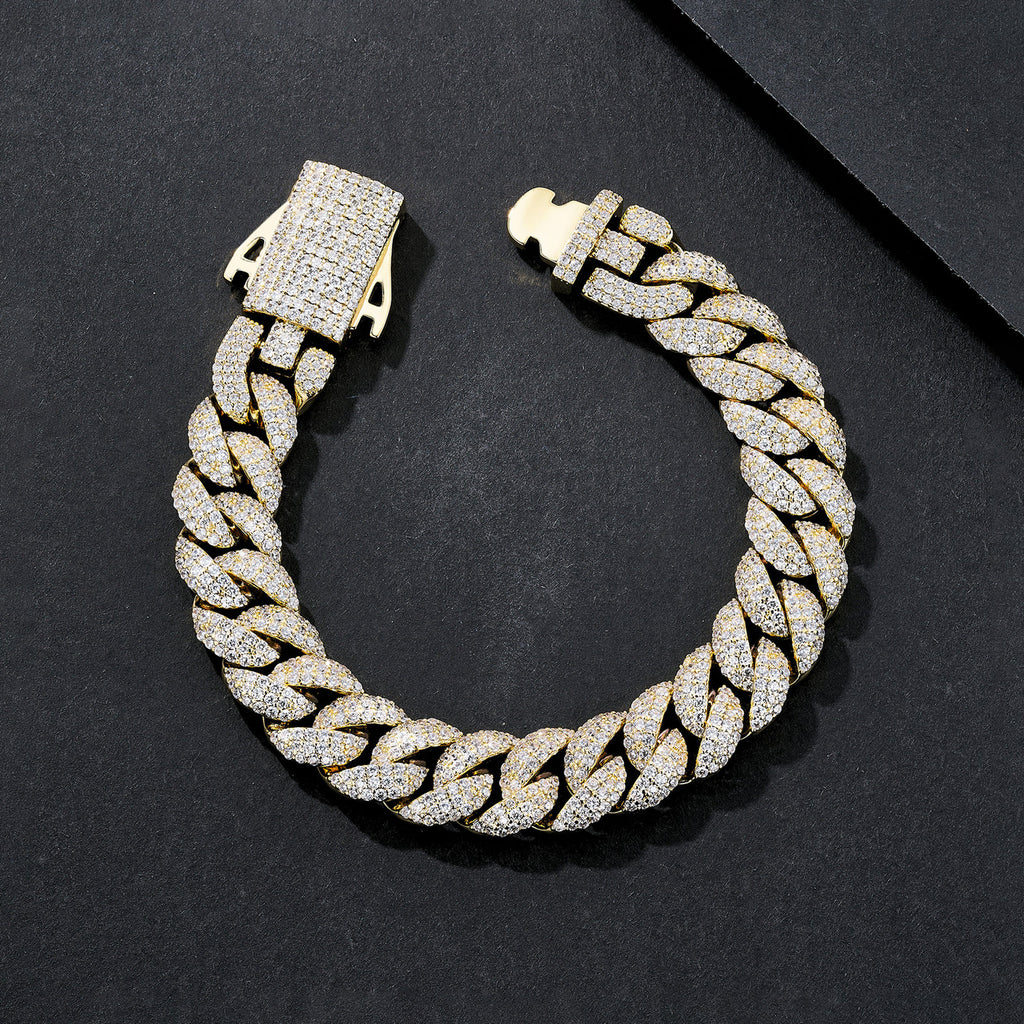 12mm Broad Chunky Plain Miami Cuban Bracelet